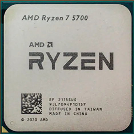5700 ארשט מעבד AMD R7 5700 BOX With Fan 8 Cores 16 Threads Unlocked no GPU