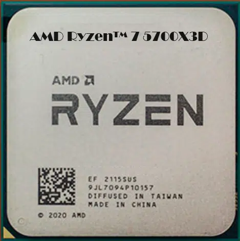 5700X3d tray מעבד AMD Ryzen 7 5700X3D Box no Fan no GPU Unlocked 8 Cores