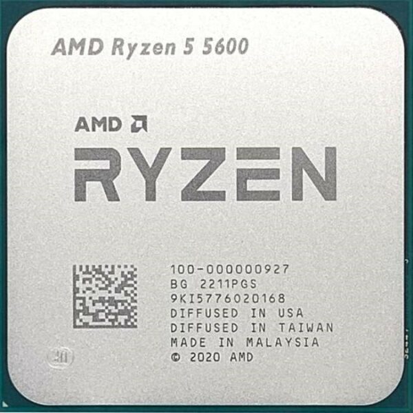 r5 5600 tray מעבד AMD Ryzen 5 5600 3.5Ghz 4.4Ghz AM4 Tray no Fan No GPU