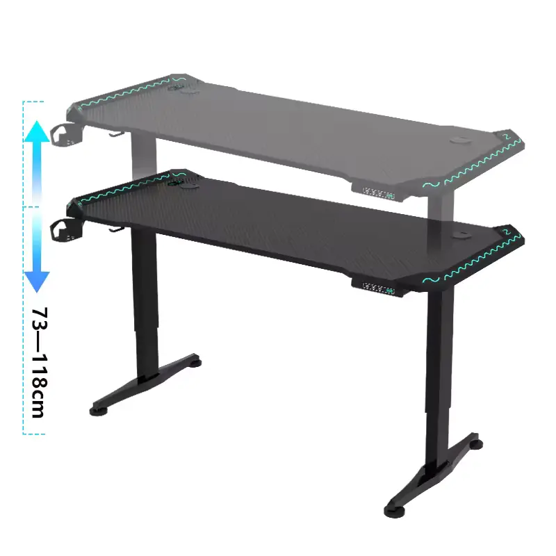 שולחן גיימינג חשמלי RGB 1 שולחן גיימינג חשמלי RGB