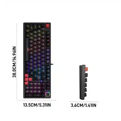 מקלדת מכנית Jedel Gaming KL-114 Mechanical Keyboard (Red Switch) 2 מקלדת מכנית Jedel Gaming KL-114 Mechanical Keyboard (Red Switch)