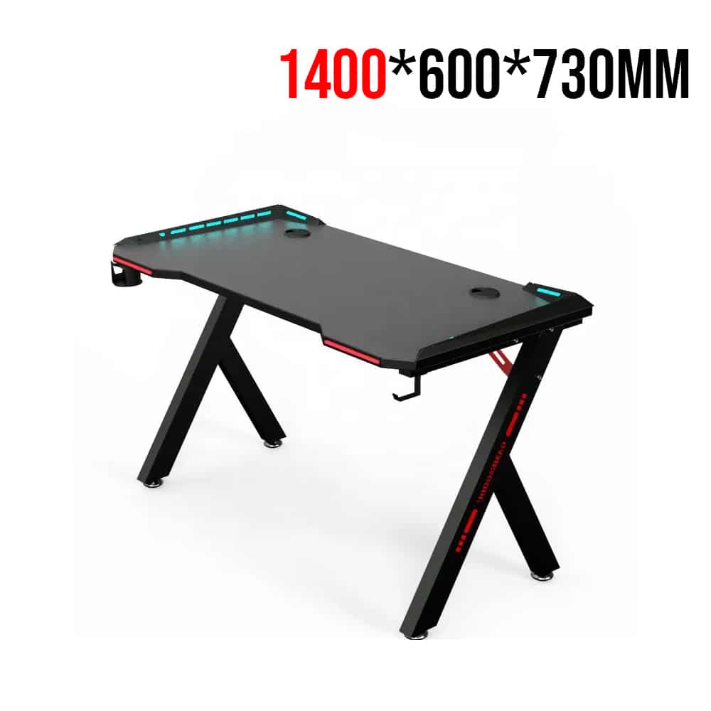 שולחן גיימינג R5-140 RGB 1 שולחן גיימינג RGB 140ס"מ רגלית Y