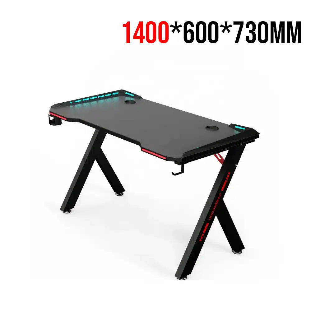 שולחן גיימינג R5-140 RGB 1 שולחן גיימינג RGB 140ס"מ רגלית Y