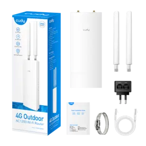 נתב מוקשח אלחוטי כולל מודם סלולרי CUDY LT500 OUTDOOR 4G LTE