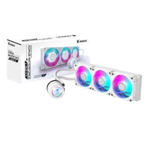 נוזלי משולש לבן Gigabyte AORUS WATERFORCE II 360 ICE 360mm ARGB