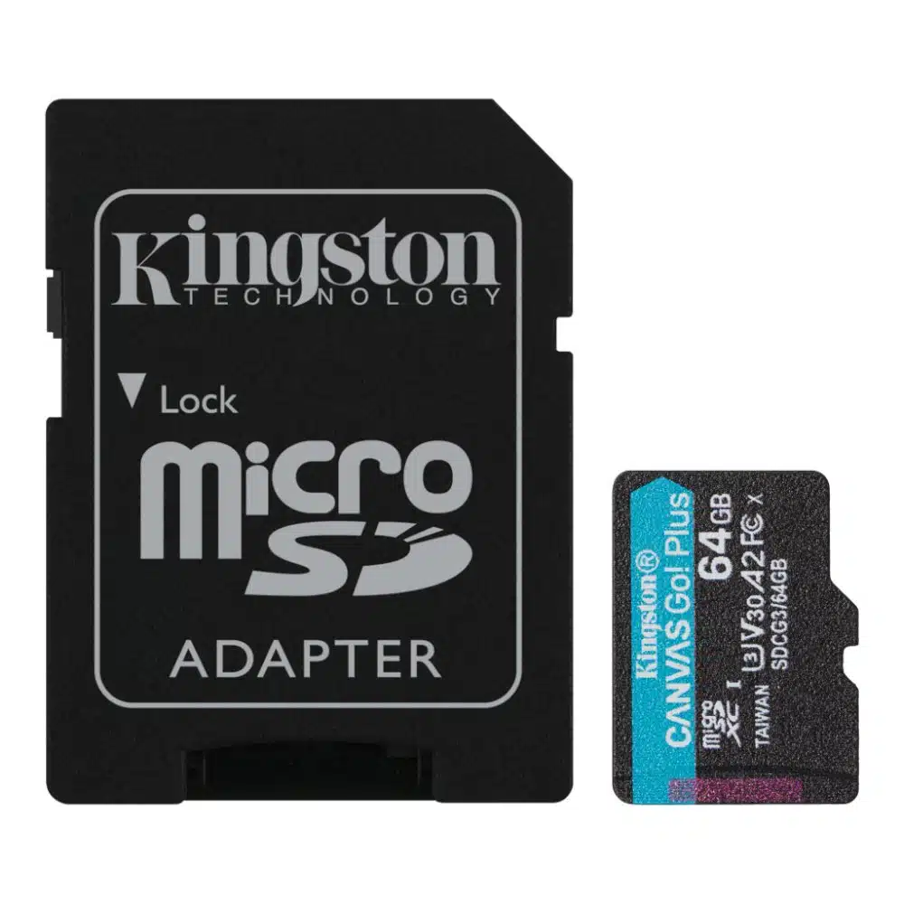 כרטיס זכרון Kingston Canvas Go! PLUS 64GB 170MB/S Micro-SD 2 כרטיס זכרון Kingston Canvas Go! PLUS 64GB 170MB/S Micro-SD – תמונה 2