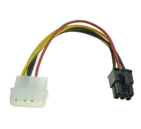 כבל מתח לכרטיס מסך MOLEX to 6pin 1 כבל מתח לכרטיס מסך MOLEX to 6pin