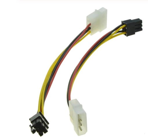 כבל מתח לכרטיס מסך MOLEX to 6pin 2 כבל מתח לכרטיס מסך MOLEX to 6pin – תמונה 2