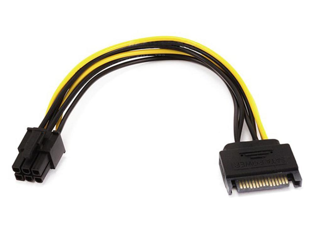 כבל מתח לכרטיס מסך SATA to 6pin 1 כבל מתח לכרטיס מסך SATA to 6pin