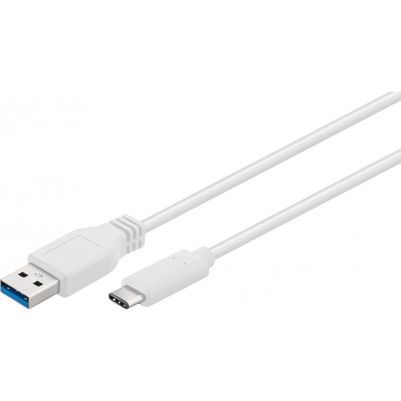 כבל USB Type C To USB3.0 M/M White Cable 1.0m 1 כבל USB Type C To USB3.0 M/M White Cable 1.0m
