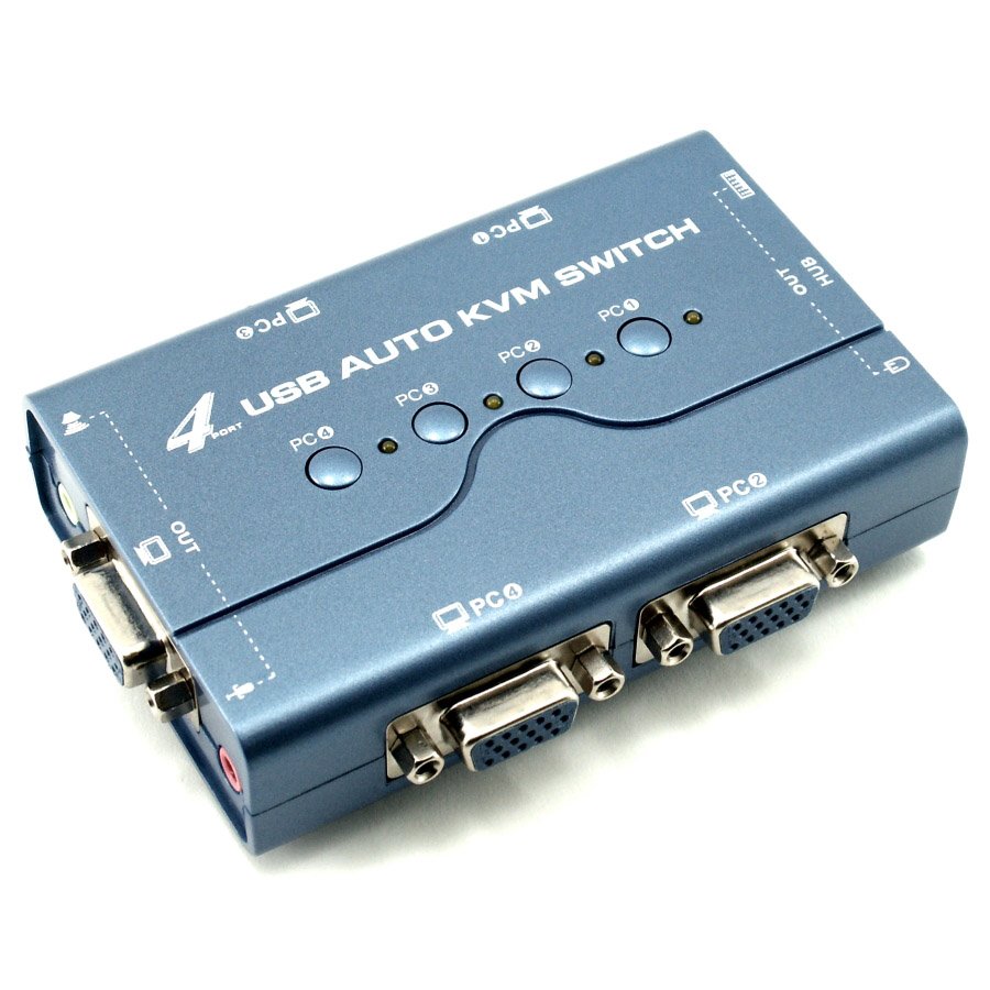 KVM 4 פורטים VGA USB 2 KVM 4 פורטים VGA USB – תמונה 2