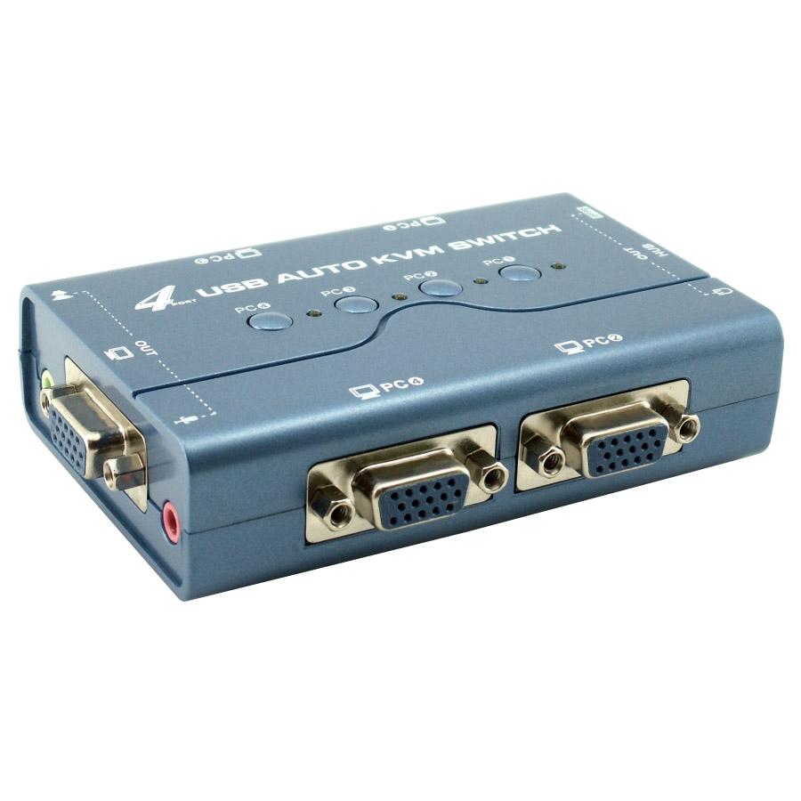 KVM 4 פורטים VGA USB 1 KVM 4 פורטים VGA USB
