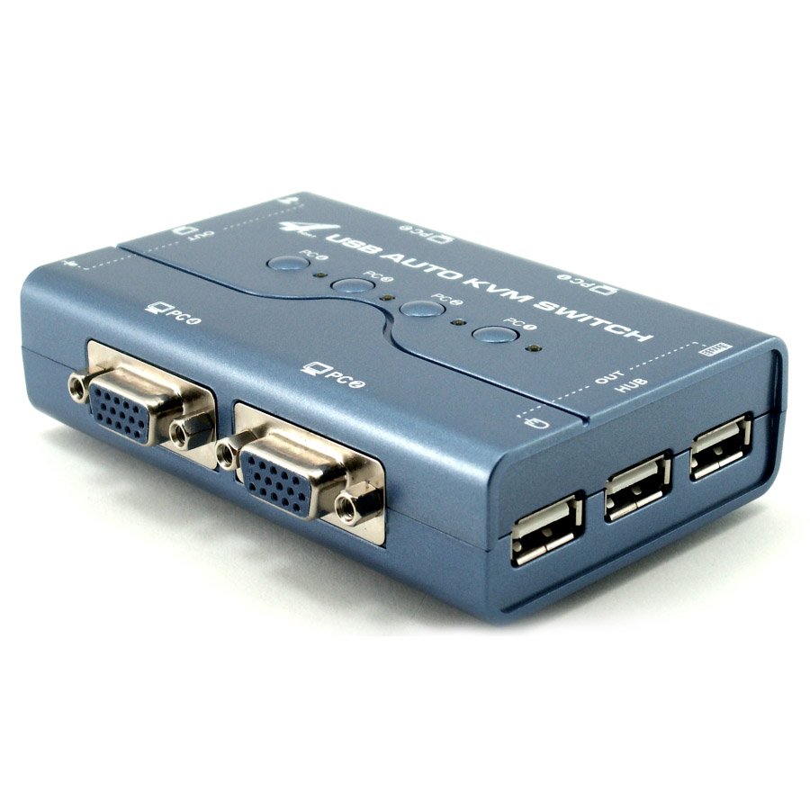 KVM 4 פורטים VGA USB 3 KVM 4 פורטים VGA USB – תמונה 3