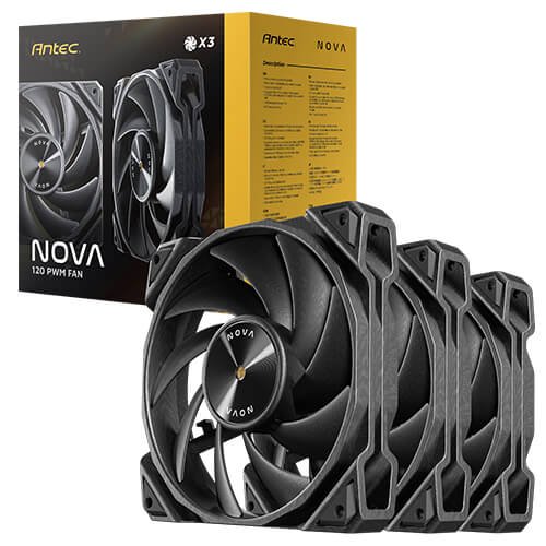 מאווררים למארז 3PACK Fan And Speed Conntroller Antec Nova 120mm 1 מאווררים למארז 3PACK Fan And Speed Conntroller Antec Nova 120mm