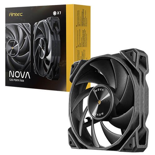 מאוורר למארז Antec Nova 120mm Black Fan And Speed Conntroller 1 מאוורר למארז Antec Nova 120mm Black Fan And Speed Conntroller