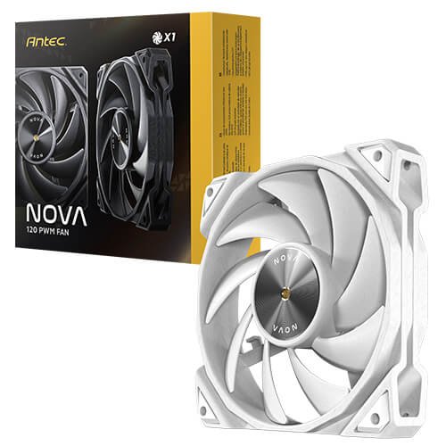 מאוורר למארז Antec Nova 120mm White Fan And Speed Conntroller 1 מאוורר למארז Antec Nova 120mm White Fan And Speed Conntroller