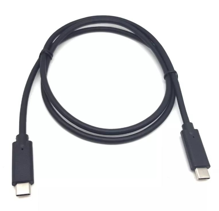 כבל טעינה ונתונים Type-C To Type-C USB 3.1 10G 1M Black 1 כבל טעינה ונתונים Type-C To Type-C USB 3.1 10G 1M Black