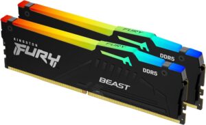 ז.לנייח KINGSTON FURY BEAST RGB 32GB 2X16GB 6000MHZ CL36 EXPO/XMP