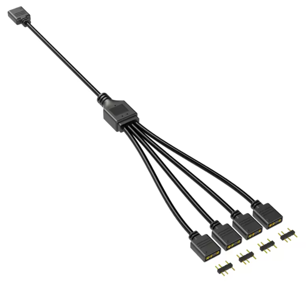 מפצל שחור מ1-ל4 ARGB 1 מפצל שחור מ1-ל4 ARGB