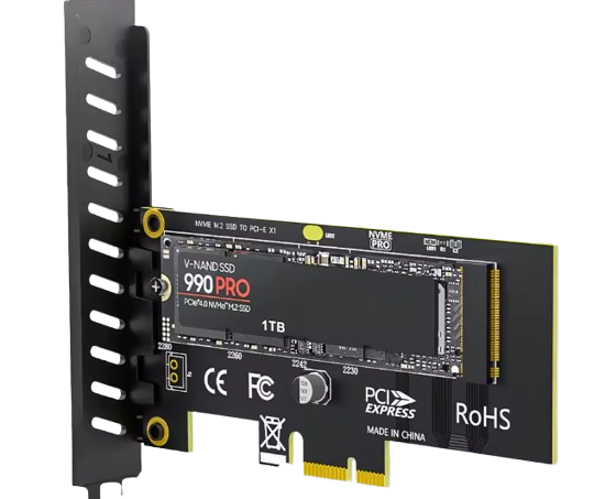 כרטיס הרחבה PCIe x1 to M.2 Adapter Support 2280 M.2 1 כרטיס הרחבה PCIe x1 to M.2 Adapter Support 2280 M.2
