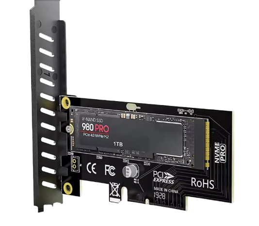כרטיס הרחבה PCIe x4 to M.2 Adapter Support 2280 M.2 1 כרטיס הרחבה PCIe x4 to M.2 Adapter Support 2280 M.2