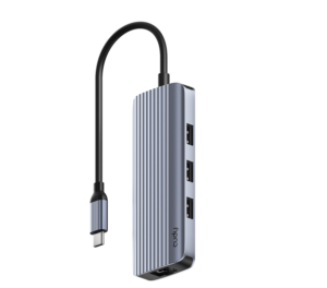 תחנת עגינה 4K-60Hz HDMI 100W PD & CUDY 6-IN-1 USB-C Hub with GbE