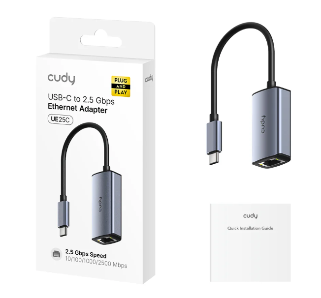 כרטיס רשת CUDY USB-C to 2.5Gb 2 כרטיס רשת CUDY USB-C to 2.5Gb – תמונה 2