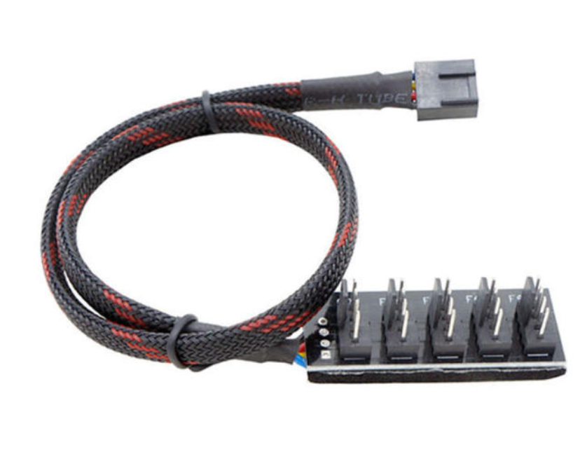 מפצל Fan Hub 5 in 1 Splitter for PC Fan Hub with PWM 4Pin 1 מפצל Fan Hub 5 in 1 Splitter for PC Fan Hub with PWM 4Pin