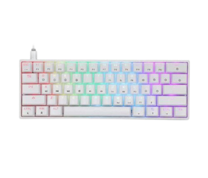 מקלדת גיימינג אופטו־מכנית לבנה SKYLOONG GK61 RGB Glacier Yellow
