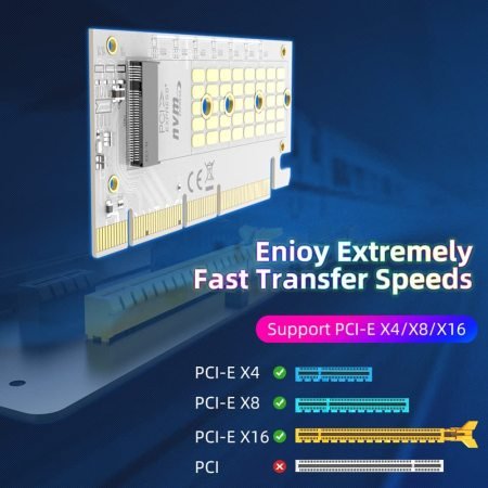 MAIWO M.2 NVMe SSD to PCIe 3.0 Adapter Card KT058A 3 MAIWO M.2 NVMe SSD to PCIe 3.0 Adapter Card KT058A – תמונה 3