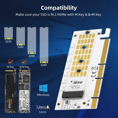 MAIWO M.2 NVMe SSD to PCIe 3.0 Adapter Card KT058A 4 MAIWO M.2 NVMe SSD to PCIe 3.0 Adapter Card KT058A – תמונה 4